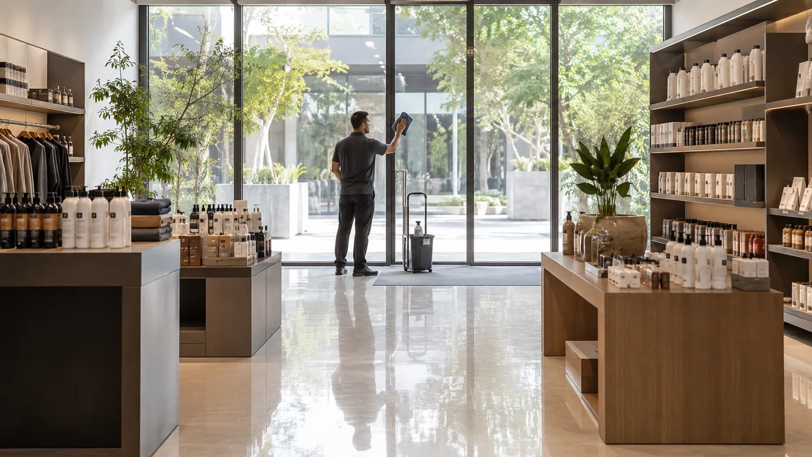 Clean retail store interior