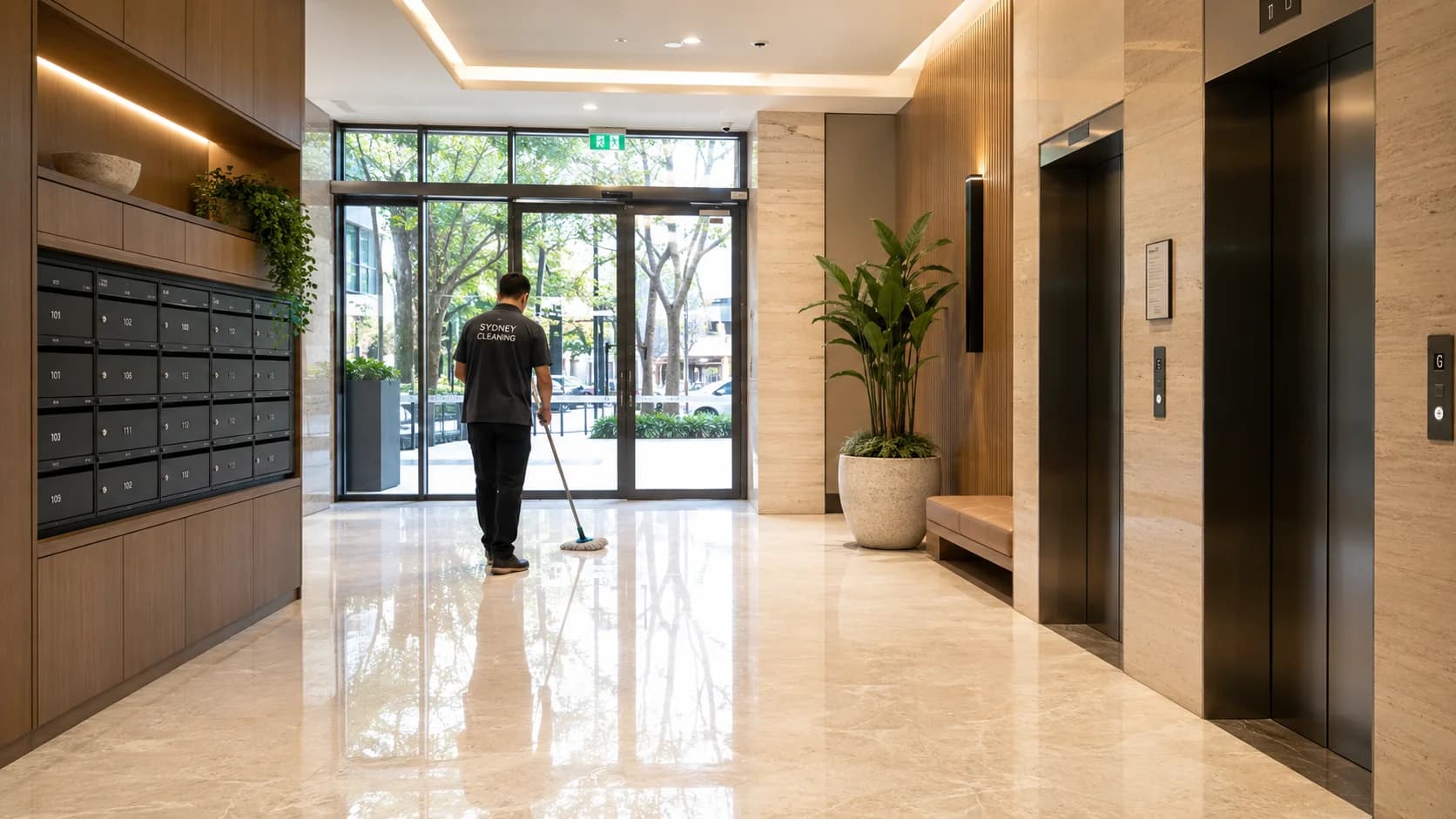 Clean strata lobby and common area